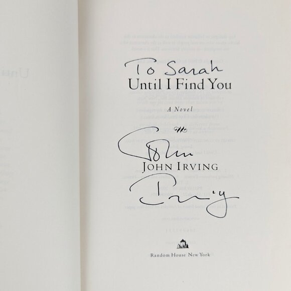 Until I Find You by John Irving SIGNED INSCRIBED FIRST EDITION Like New - Picture 2 of 15